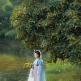 一襟秋意半袖桂香｜桂花树下的汉服少女 第2帧