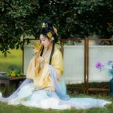 桂满香袖，衣染秋光｜桂树下的黄衫汉服写真 第7帧