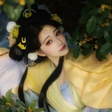 桂满香袖，衣染秋光｜桂树下的黄衫汉服写真 第8帧