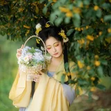 桂满香袖，衣染秋光｜桂树下的黄衫汉服写真 第10帧