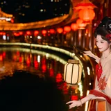 大唐芙蓉园汉服写真｜暮色金阁梦回长安 第9帧