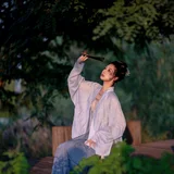 橘子味的黄昏｜夏日水岸汉服写真 第2帧