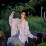橘子味的黄昏｜夏日水岸汉服写真 第3帧