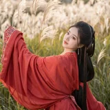 一抹红影入画来｜芦苇荡战国袍写真 第1帧