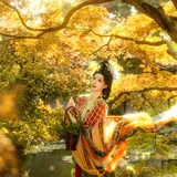 画中人｜金秋银杏复原汉服写真 第5帧