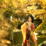 画中人｜金秋银杏复原汉服写真 第6帧