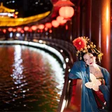 华灯初上夜未央｜大唐芙蓉园夜景汉服写真 第4帧