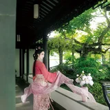 倚花愁不语，独坐抚瑶琴｜园林古琴汉服写真 第9帧