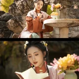 篱畔秋酣一觉清｜大观园秋日赏菊汉服写真 第4帧