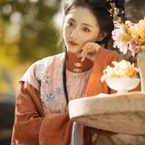 篱畔秋酣一觉清｜大观园秋日赏菊汉服写真 第5帧
