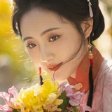 篱畔秋酣一觉清｜大观园秋日赏菊汉服写真 第14帧