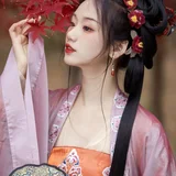 红枫汉服写真 团扇白纱造型 7
