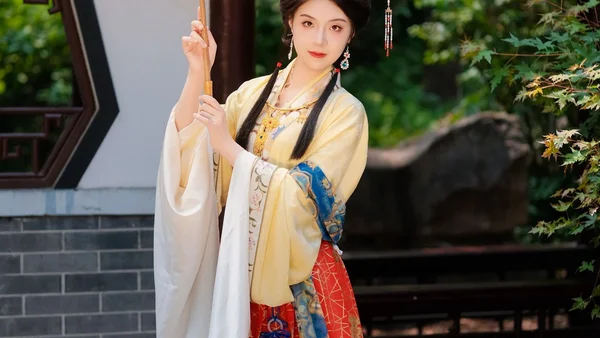 【汉服写真】梦回红楼：小姐裙裾翩跹，宛如绢中仙娥