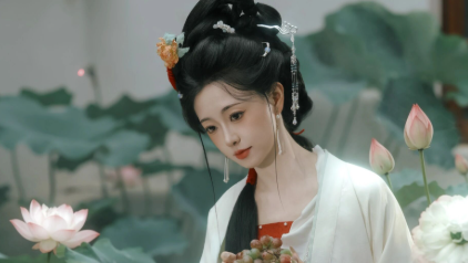 【汉服写真】蓝调荷花·汉家清影