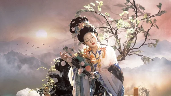 拍到了语文课本的封面｜仿洛神图汉服写真
