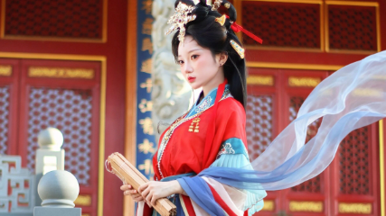 【汉服写真】朱墙宫苑 · 嫦娥拂袖