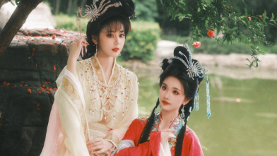 【汉服写真】微雨 · 榴花双影