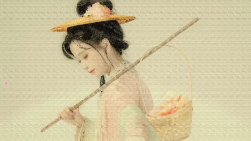 簪花仕女图 · 从古画里走出来的人