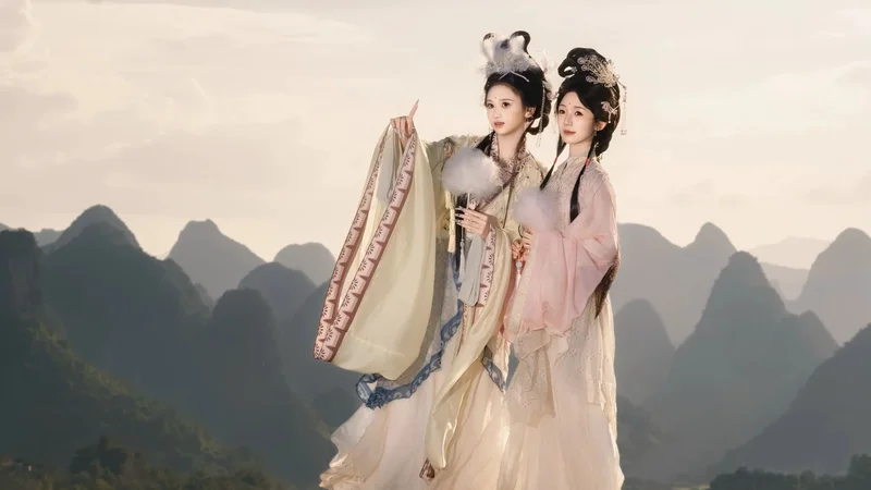 阳朔千里江山图｜神仙姐妹双人汉服写真