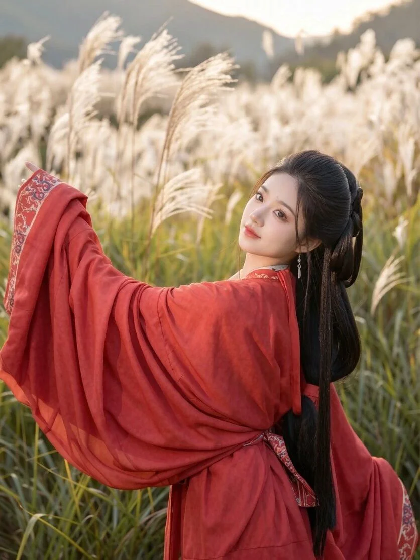 一抹红影入画来｜芦苇荡战国袍写真 第1帧